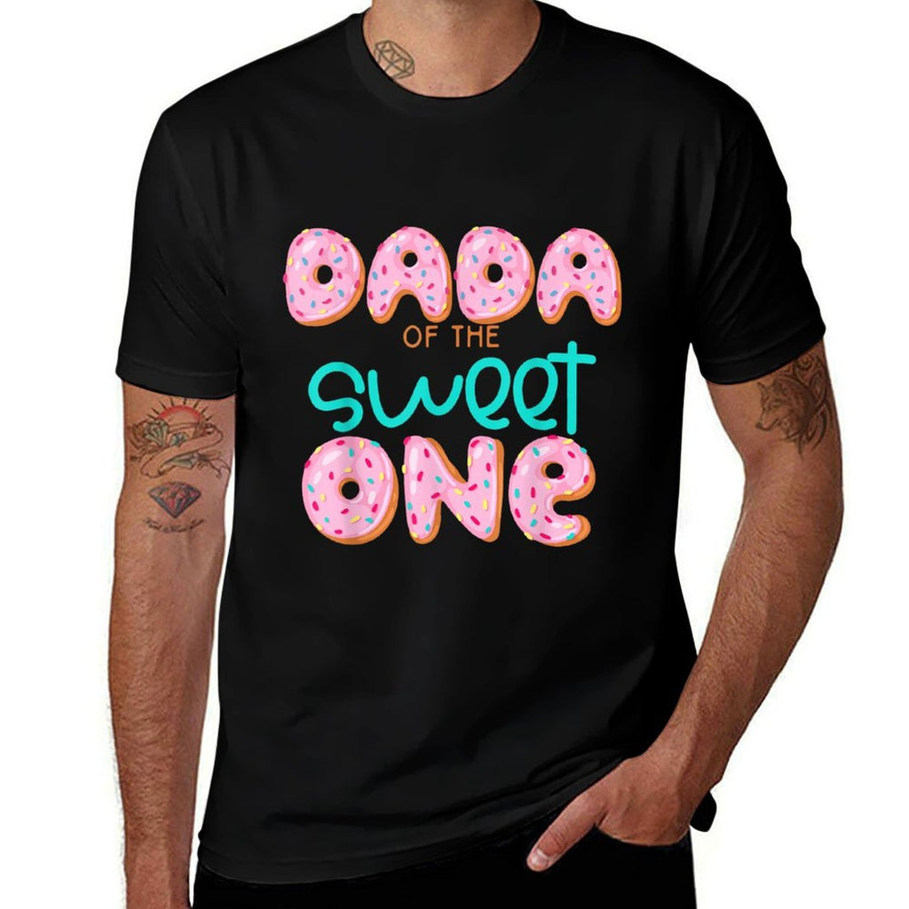 Dada of The Sweet One First Birthday Matching Family Donut  Lightweight T-Shirt