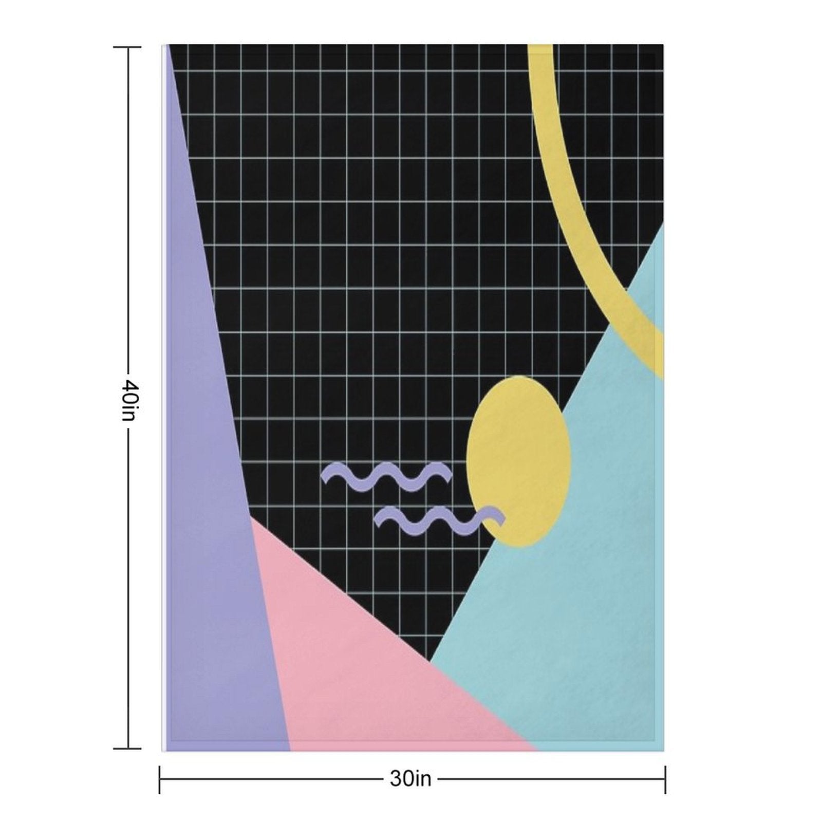 Memphis Pattern 7 - Retro 80s  90s Gift-ready Throw Blanket