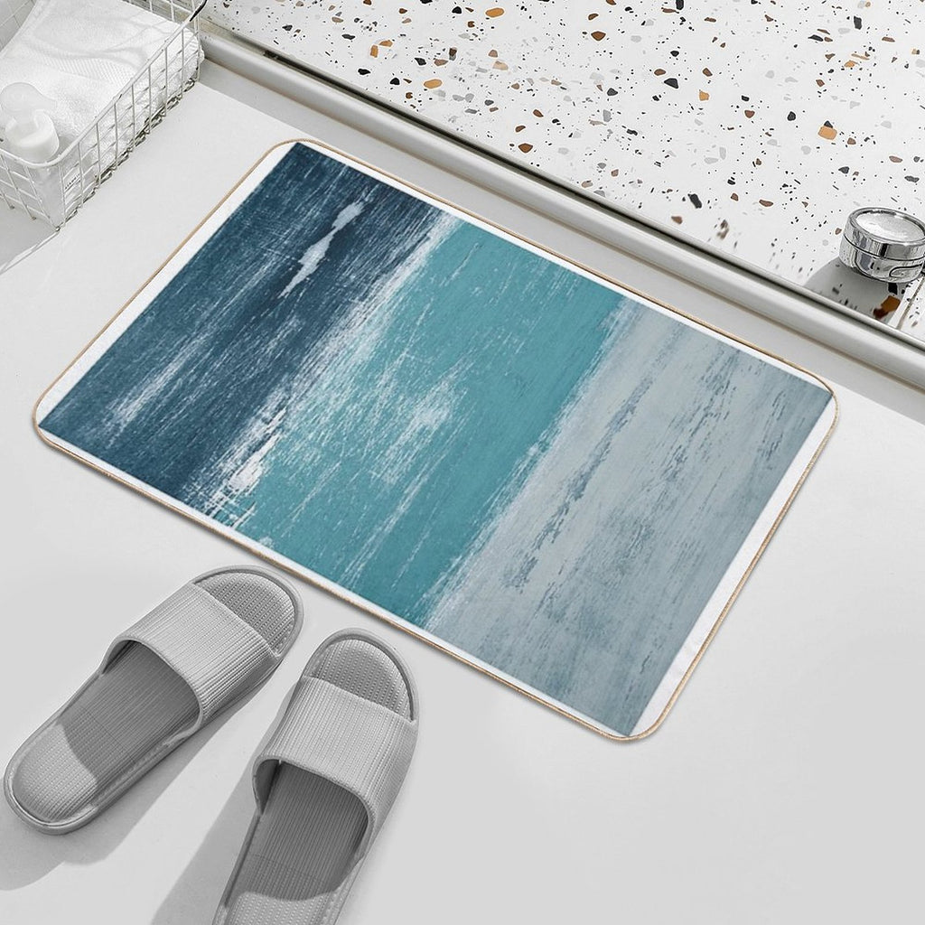 Reclaimed Wood (blue)  Stain-Proof Bath Mat