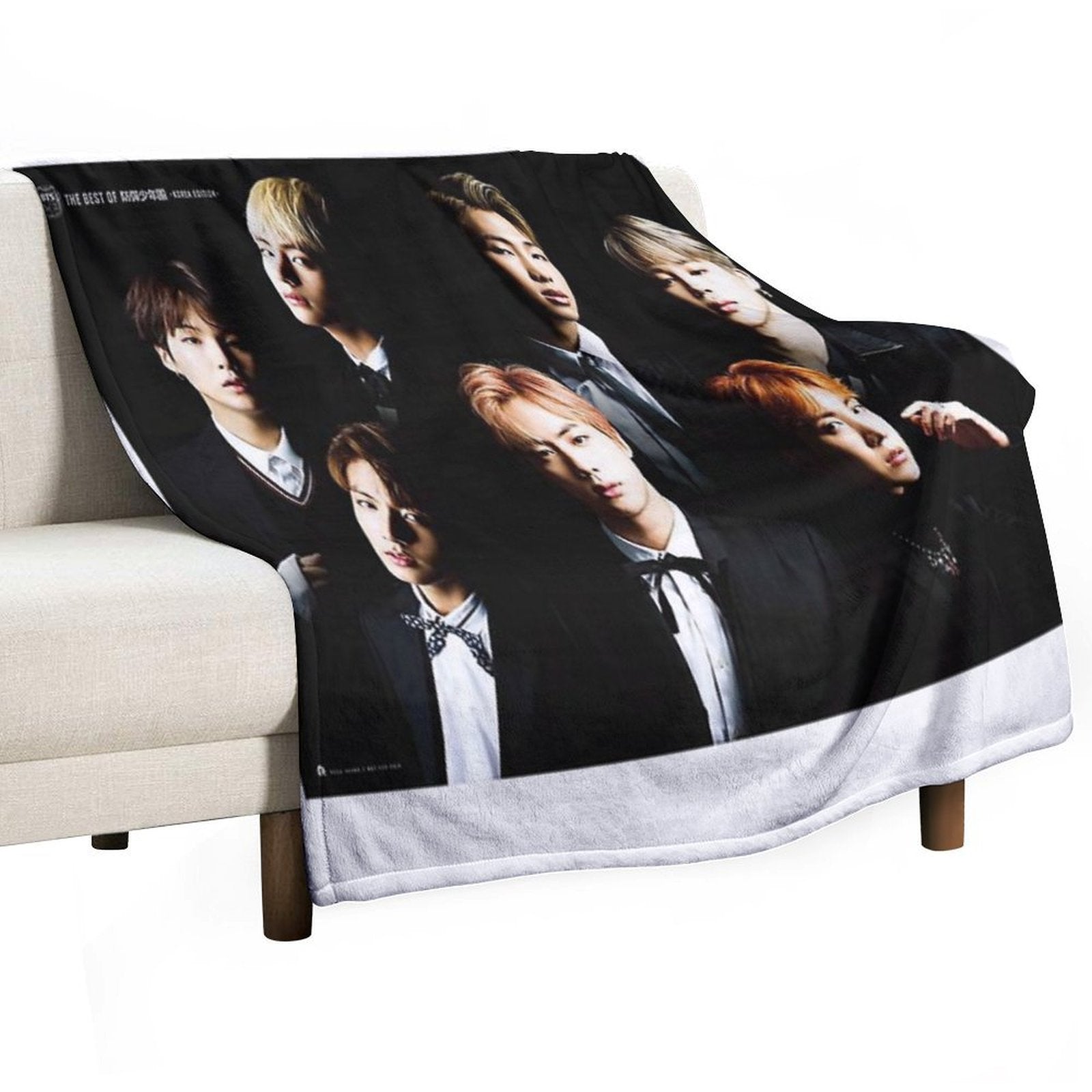 BTS Group Photo Durable Throw Blanket