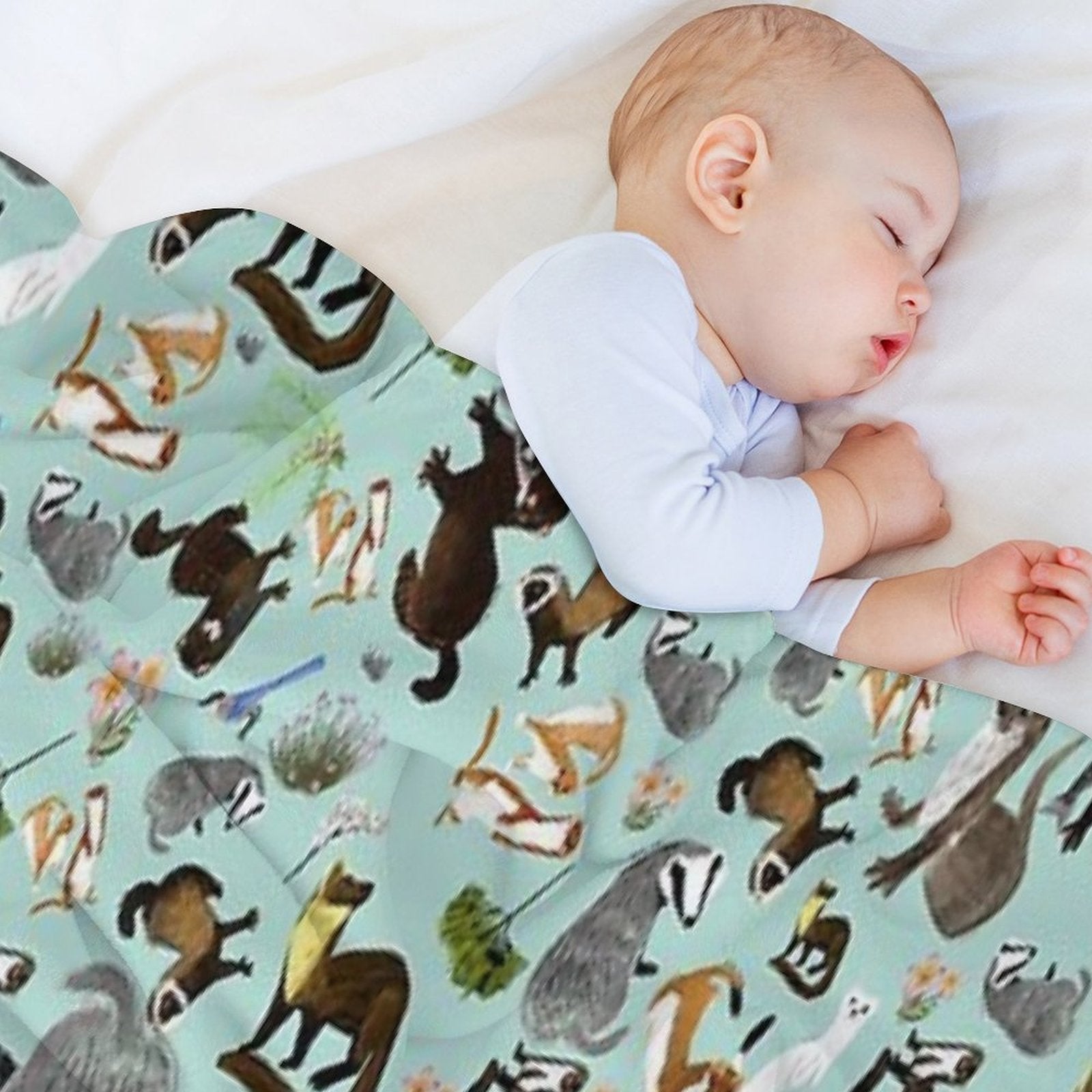 Mustelids from Spain Pattern Plush Throw Blanket