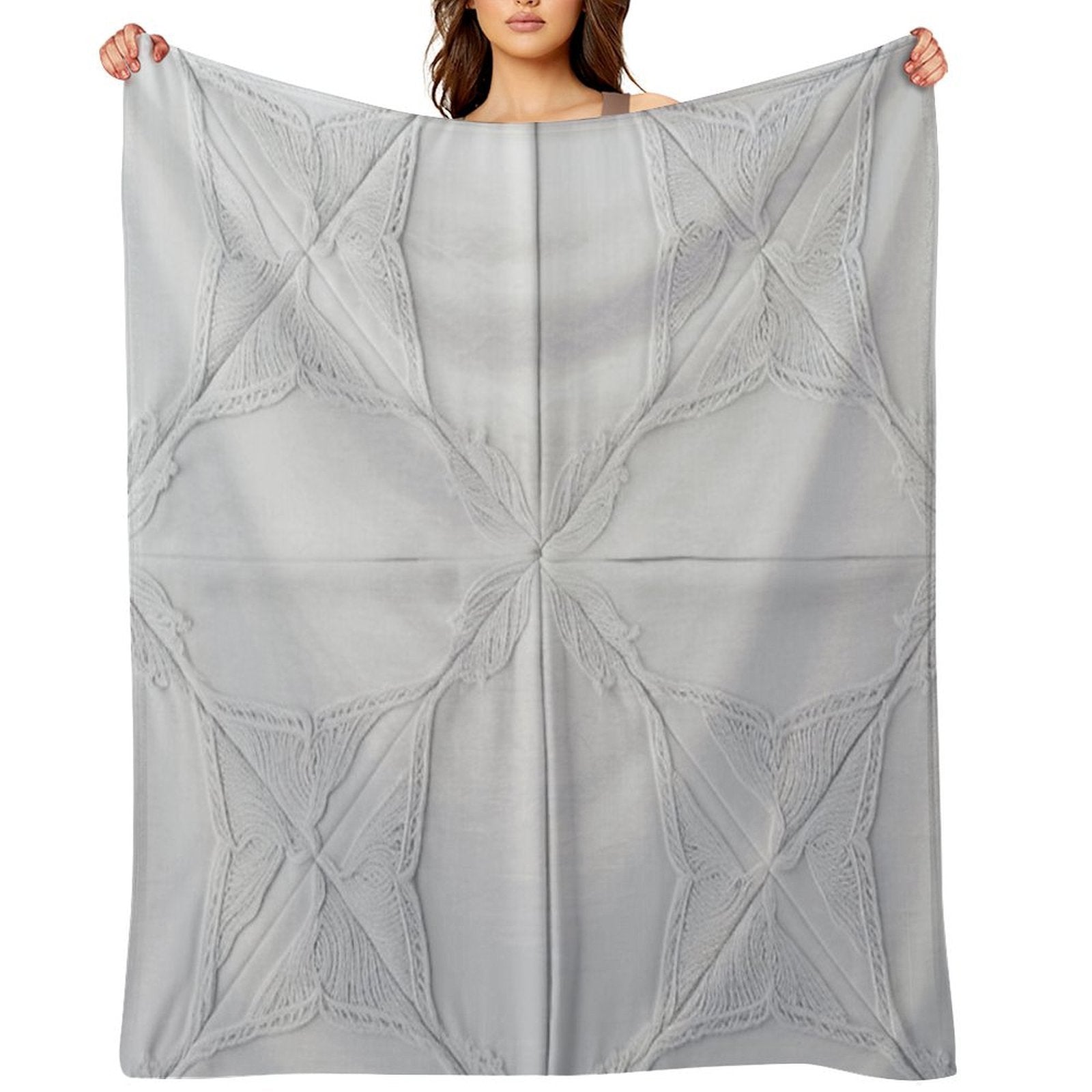 White Star Patchwork Quilt Durable Throw Blanket