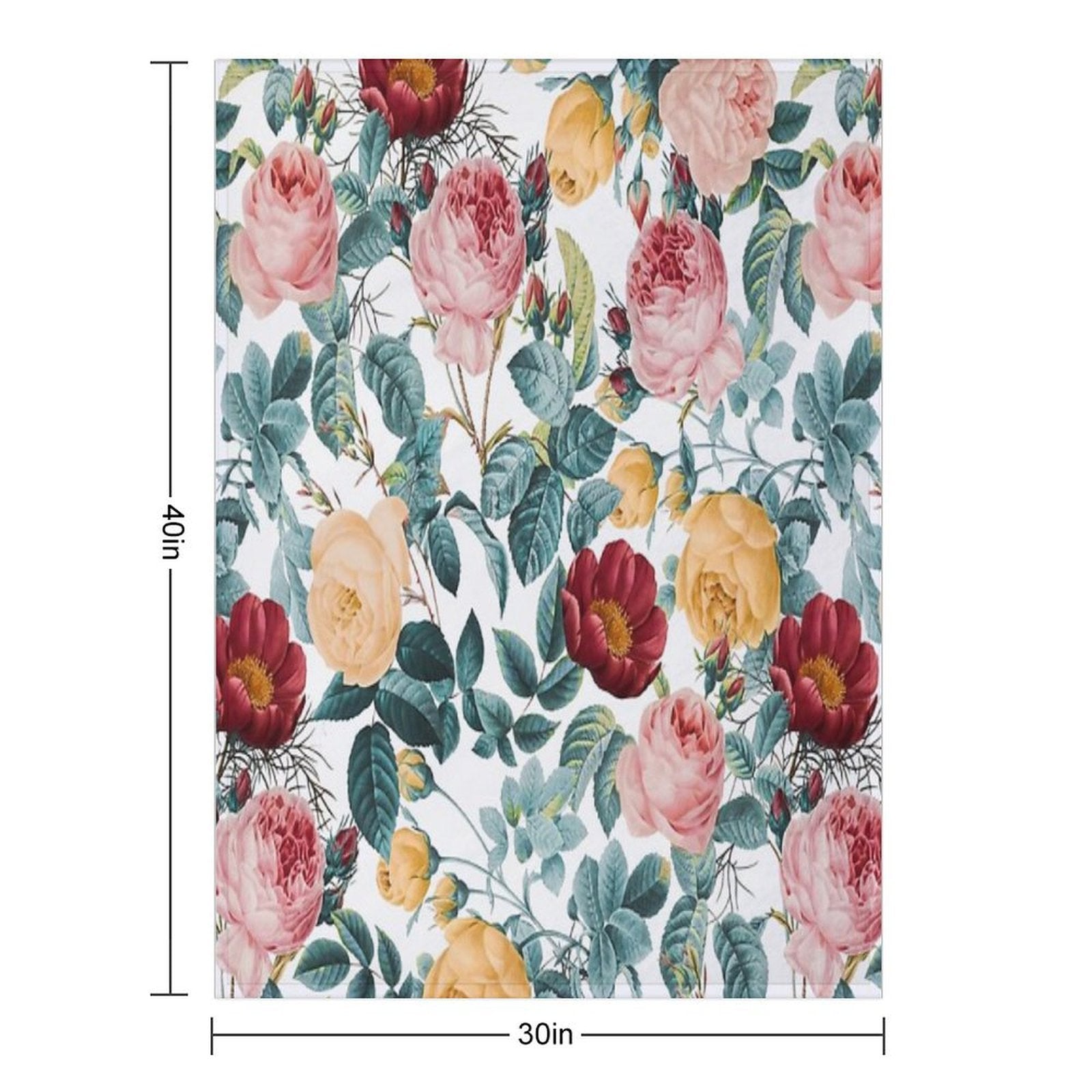 Vintage Garden VI Anti-pilling Throw Blanket