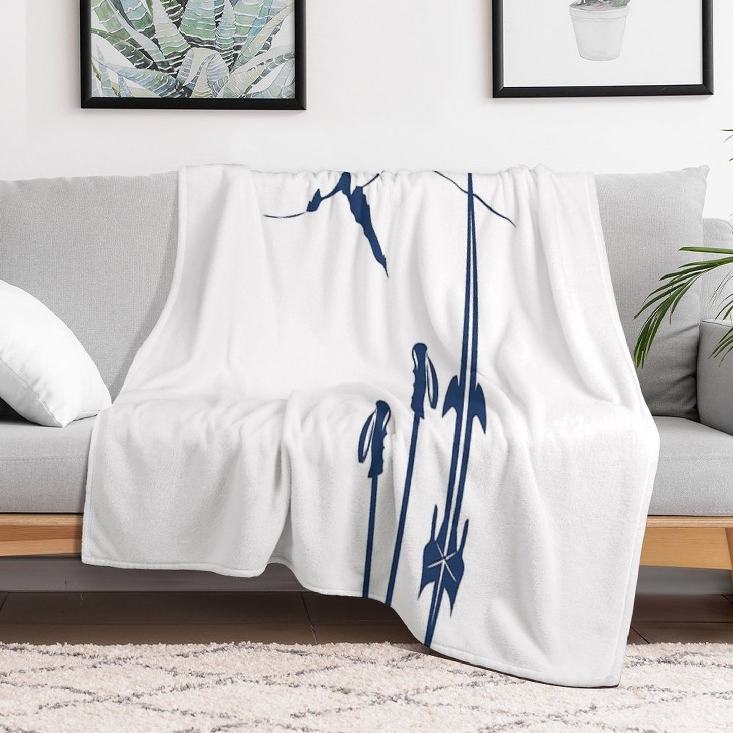 Chamonix Mont Blanc Aiguille Du Midi La Flégère Gradient by Leewarddesign Sustainable Throw Blanket