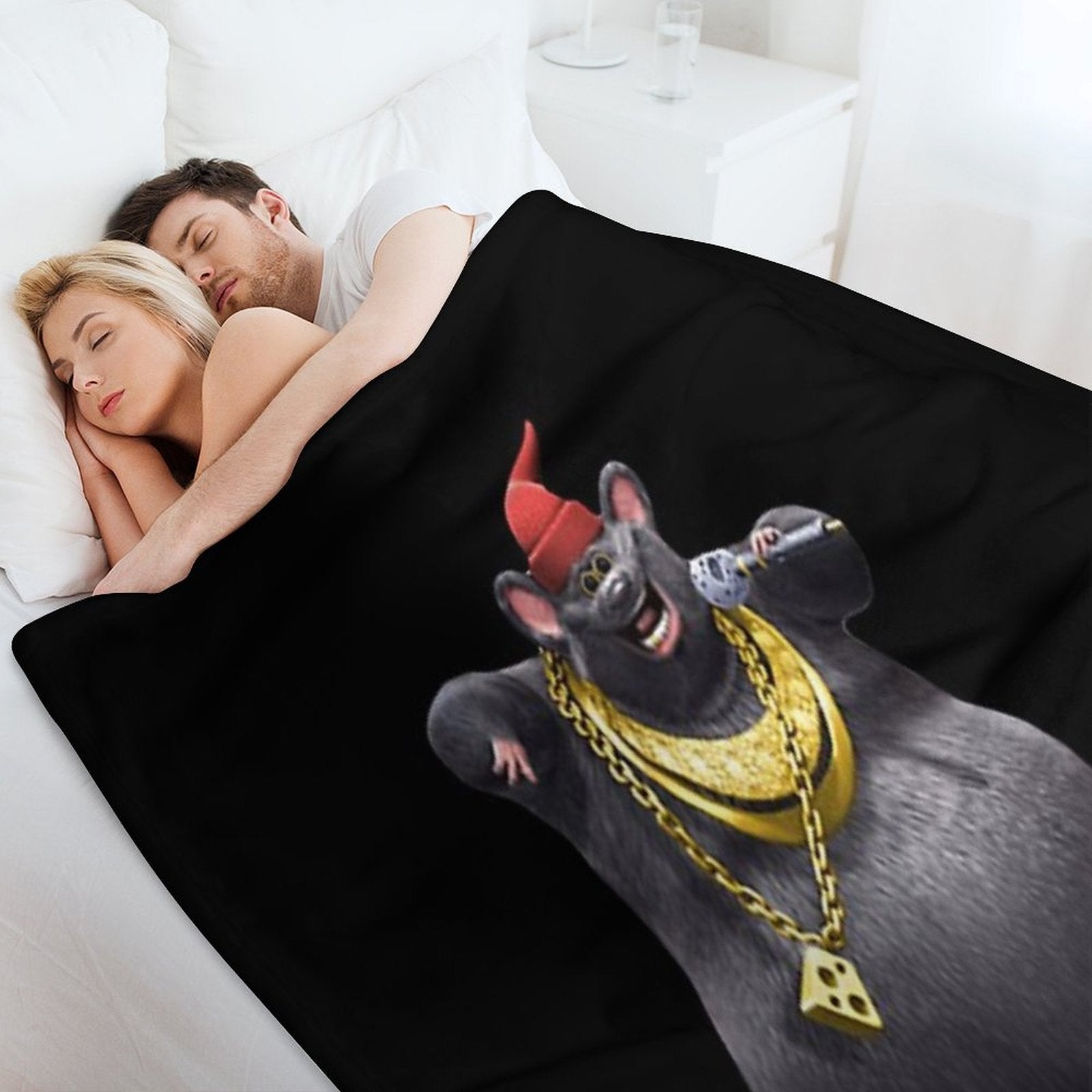 Biggie Cheese Rat Wrinkle-free Throw Blanket