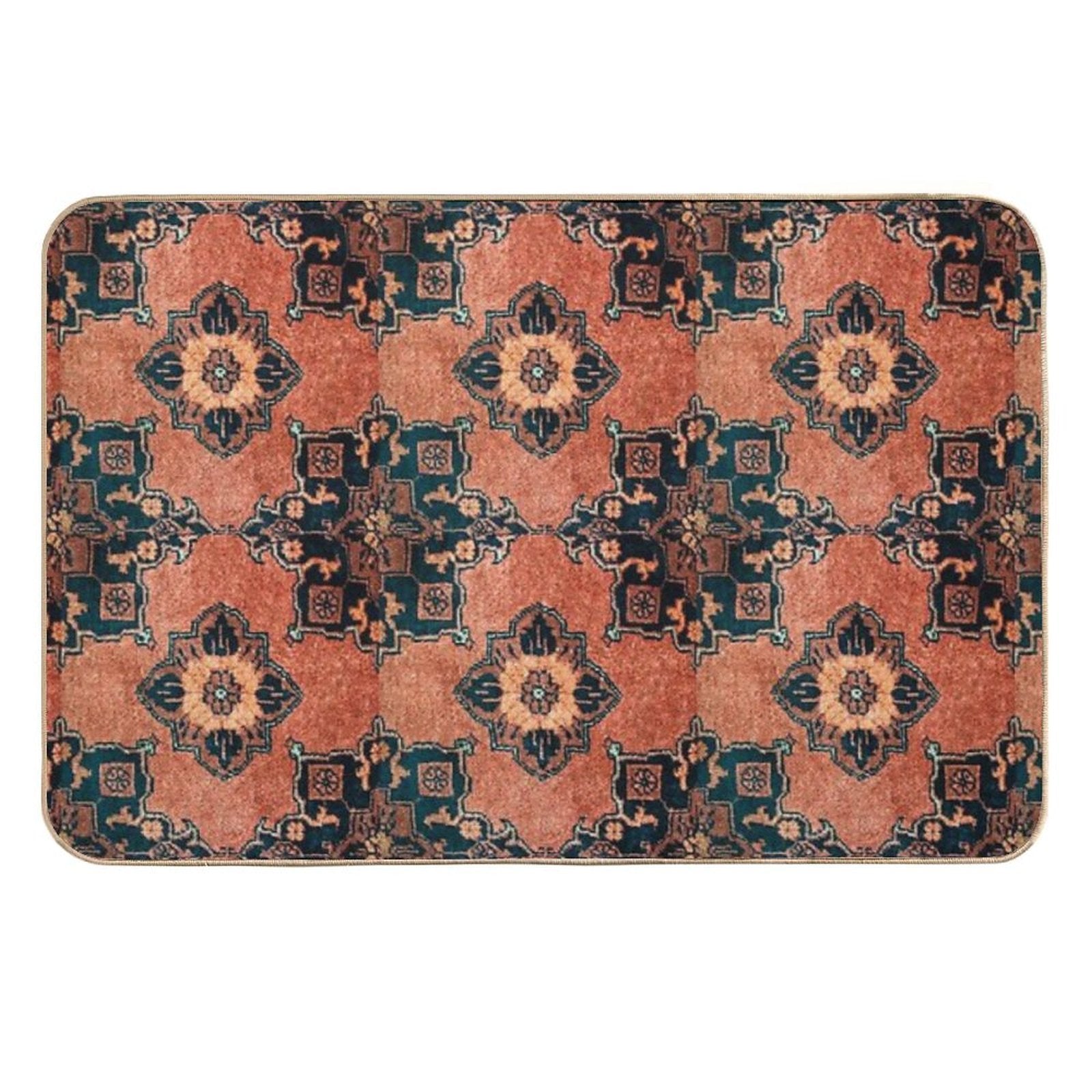 Oriental Turkish Antique Vintage Kilim Rug  Non-Slip Bath Mat