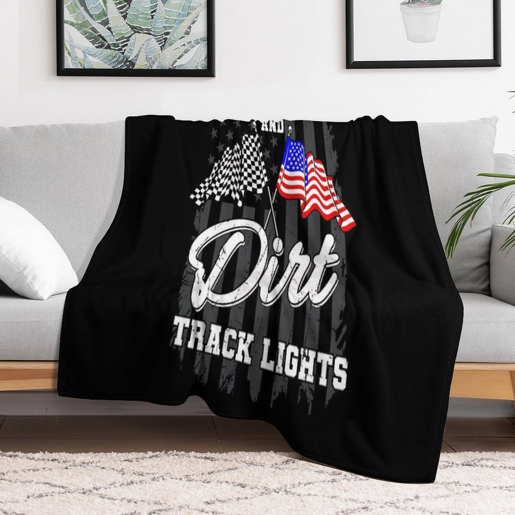 Summer Nights Dirt Track Lights Racing Anti-pilling Throw Blanket