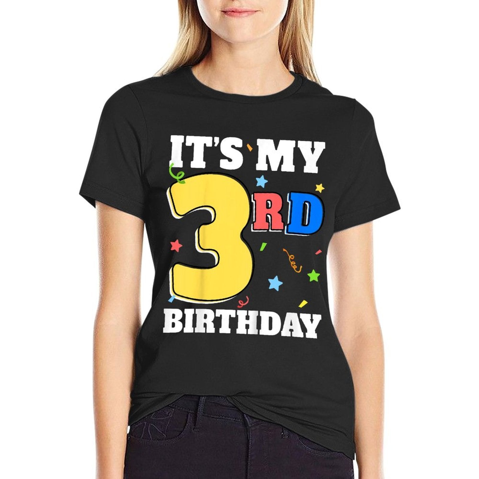 Kids It's My 3rd Birthday Boy 3 Toddler Girl Three Happy Birthday  Soft T-Shirt