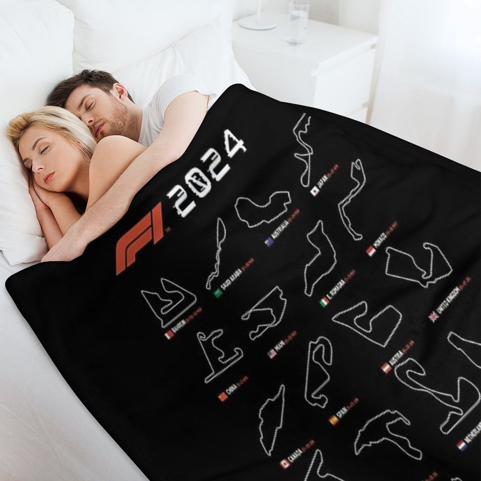 F1 Circuits Quick-dry Throw Blanket