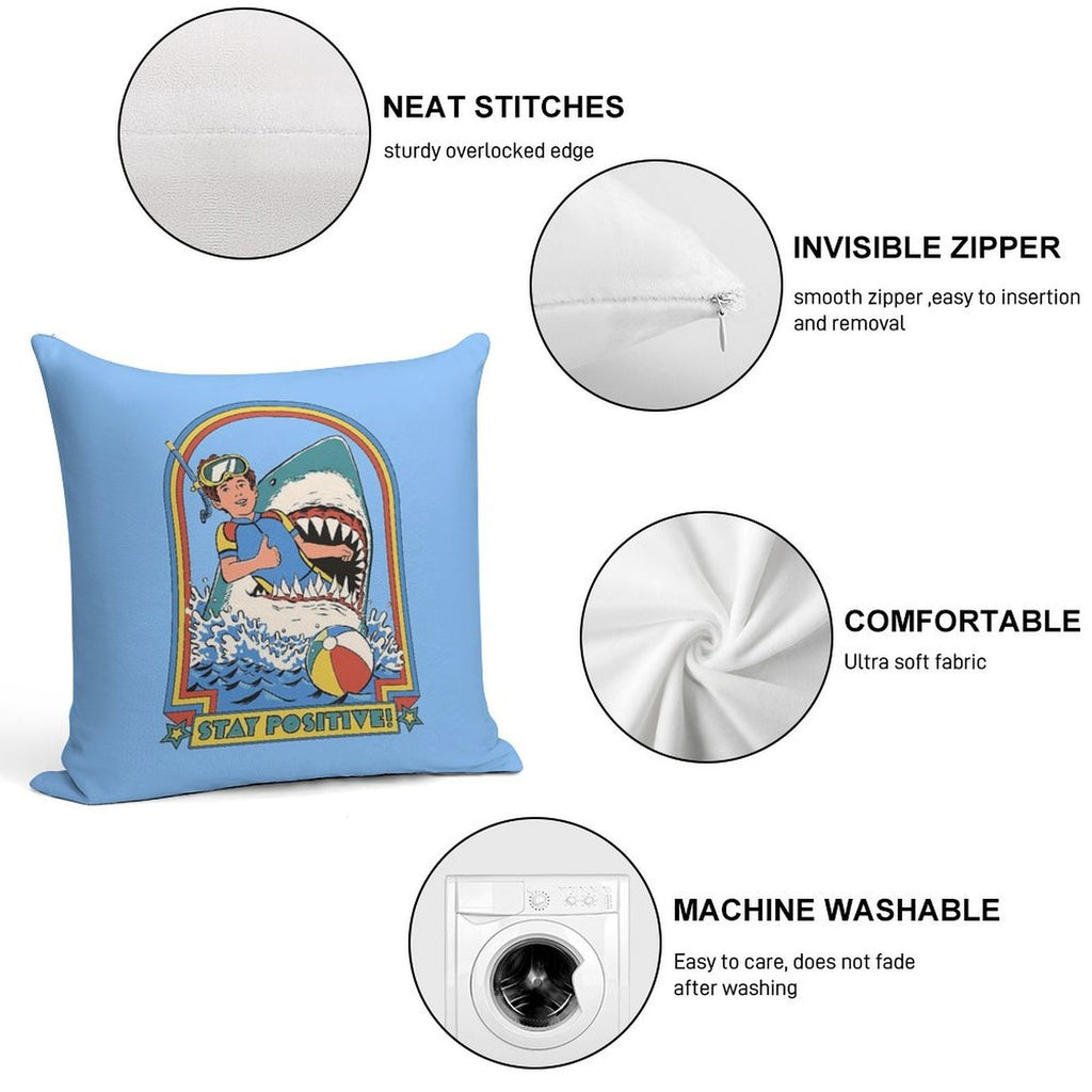 Stay Positive Soft Anti-Pilling Throw Pillow