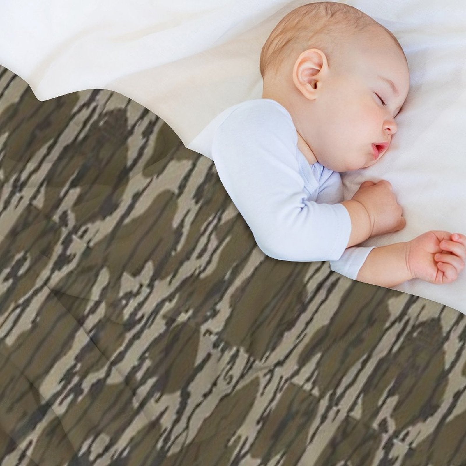 Everything Bottom Lands Camo Durable Throw Blanket