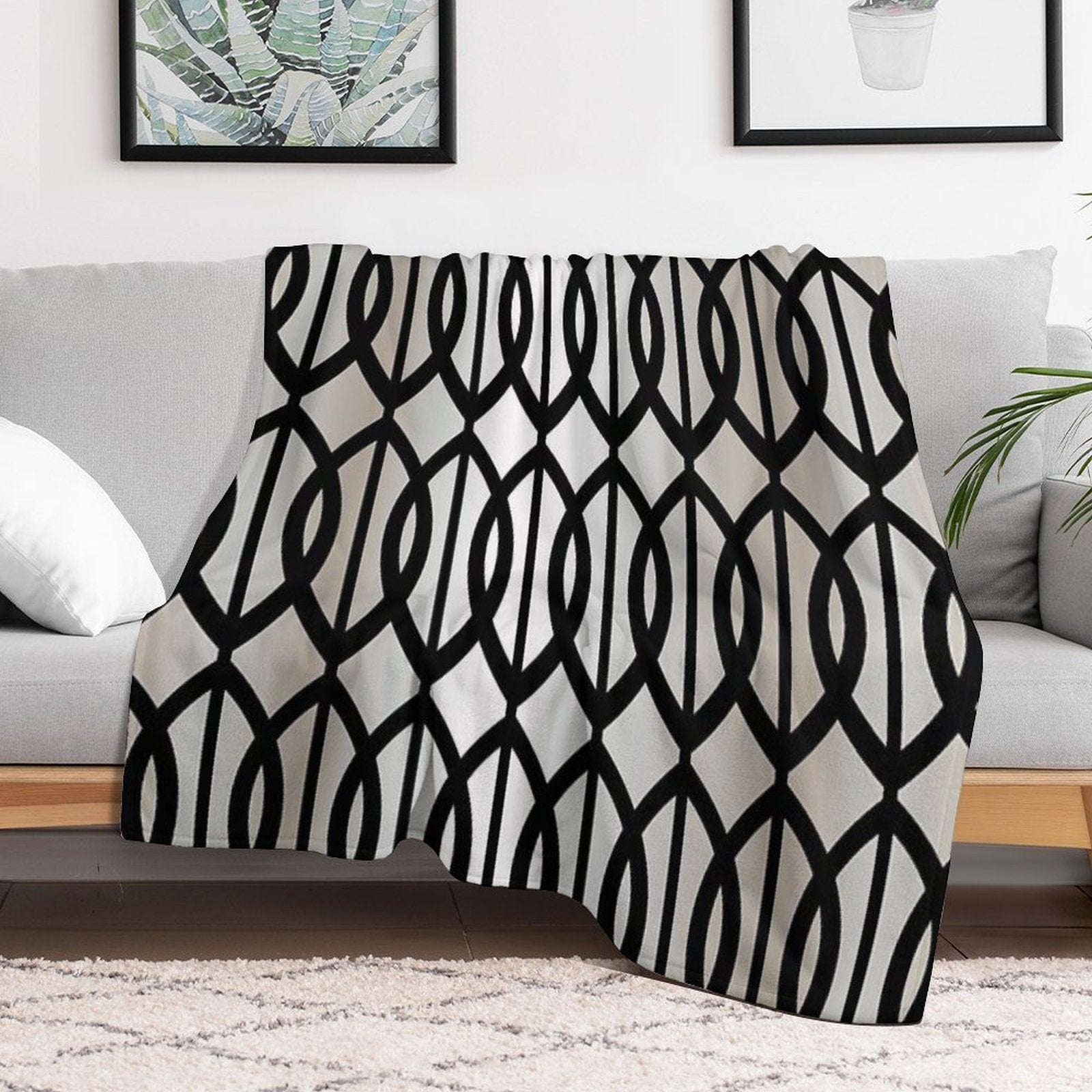 Geometric Decorative Pattern  11 Premium Throw Blanket