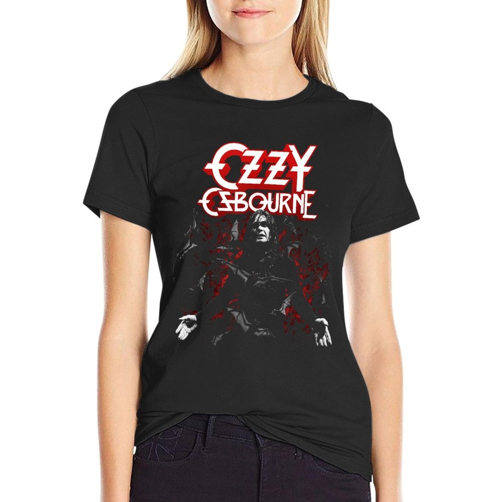 Ozzy Osbourne - Ozzy With Bats  Heathered Texture T-Shirt
