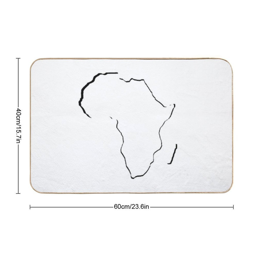 Africa, Outline Silhouette  High-Traffic Bath Mat