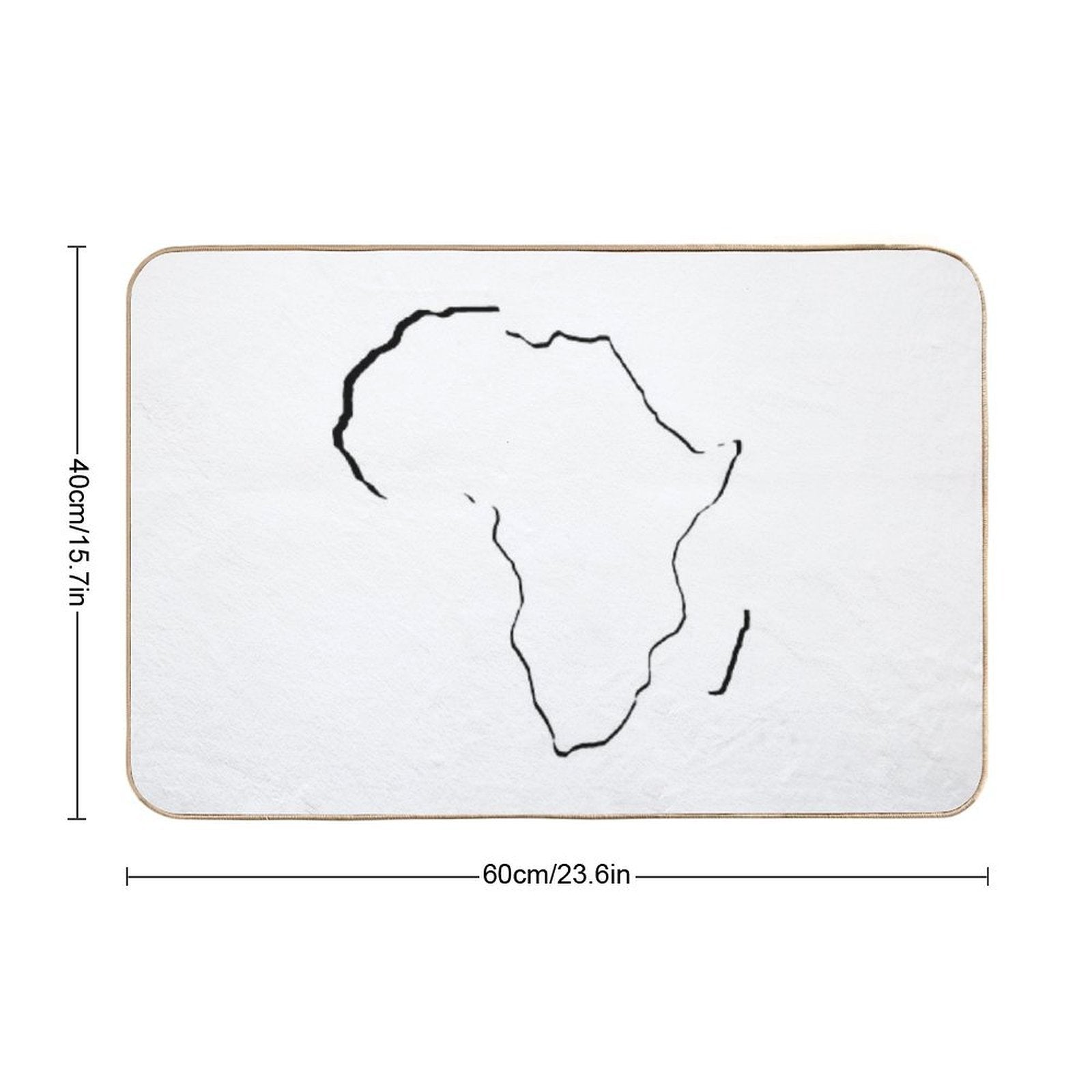 Africa, Outline Silhouette  High-Traffic Bath Mat