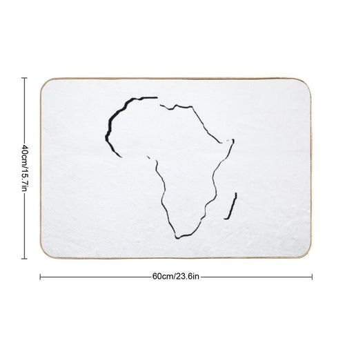 Africa, Outline Silhouette  High-Traffic Bath Mat
