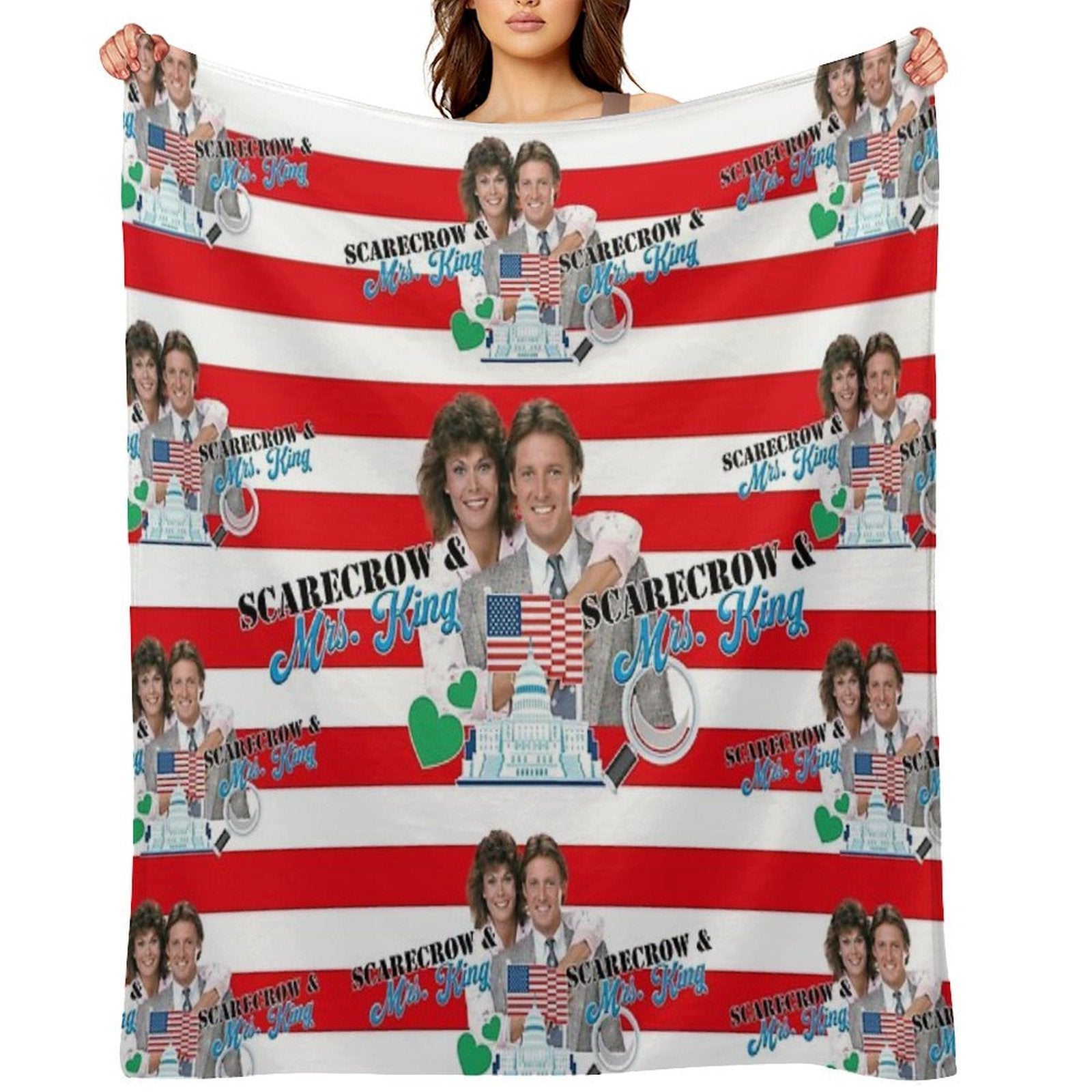 Good Entertainment with Scarecrow And Mrs King, The Popular Agent with A Heart As An Exciting Series from The 80s, Great Gifts A Travel-friendly Throw Blanket
