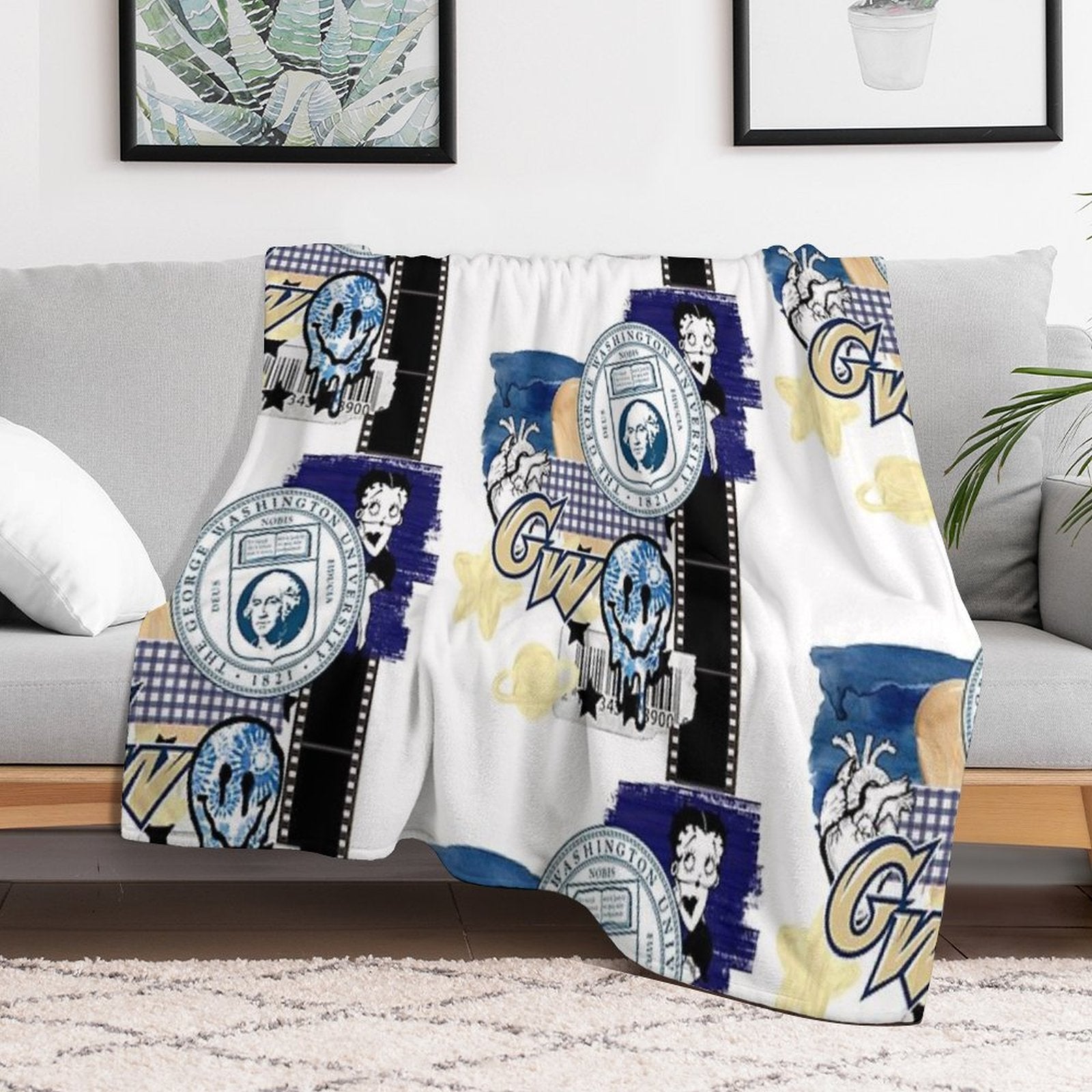 George Washington Collage Comfort Throw Blanket