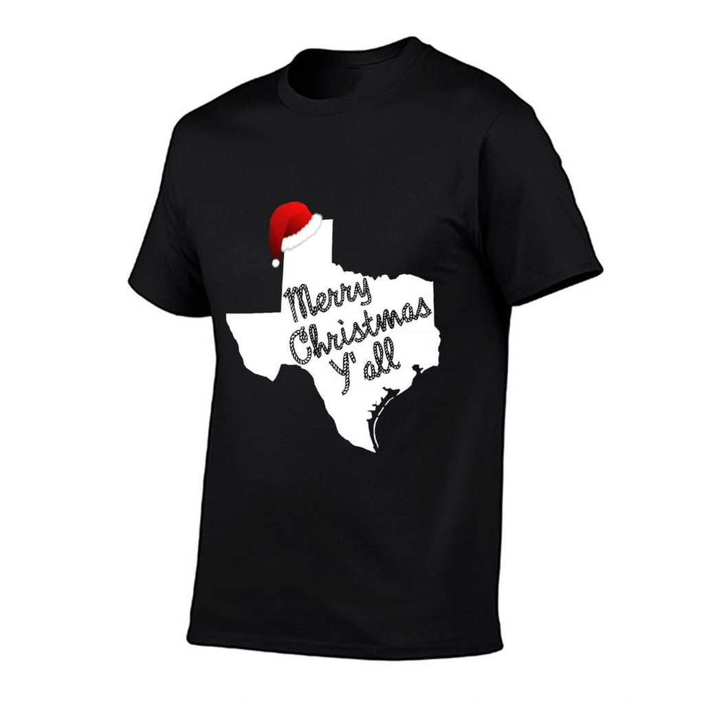 Texas Christmas - Merry Christmas Yall  Heathered Texture T-Shirt