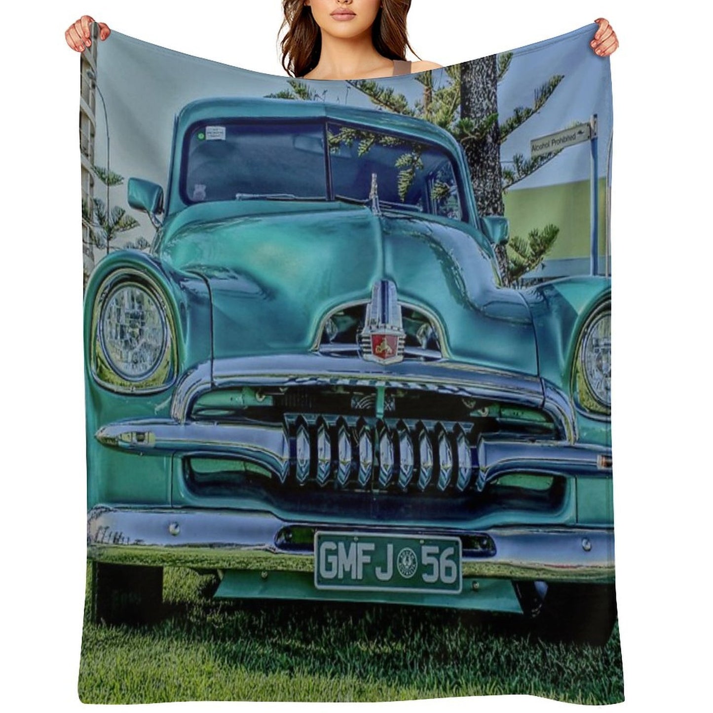 Modified FJ Holden at Wigley Reserve Premium Throw Blanket