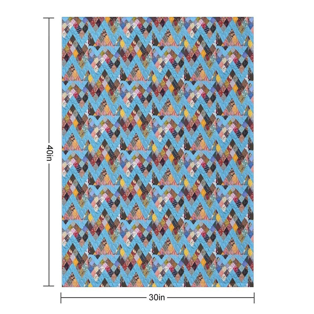 Zig Zag Chevron Quilt Comfort Throw Blanket