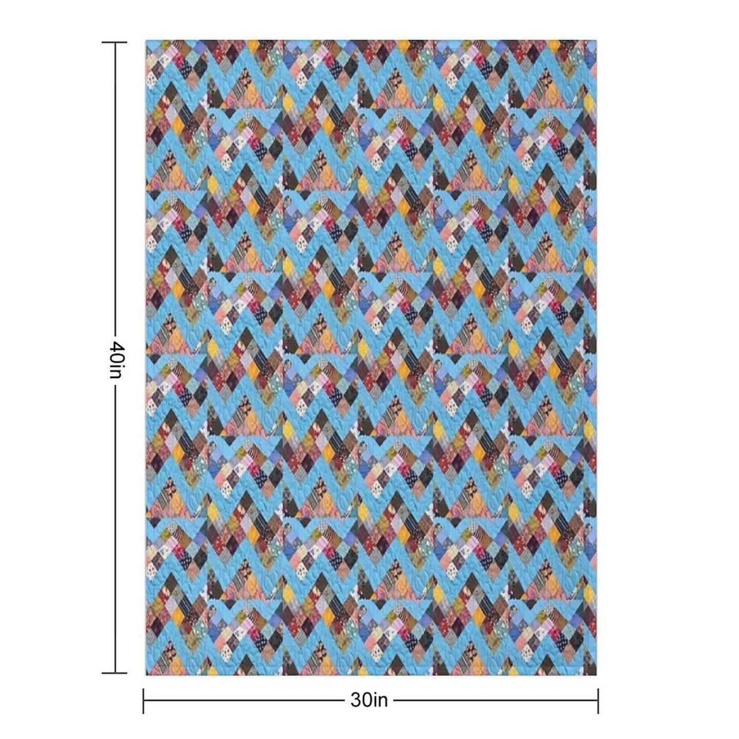 Zig Zag Chevron Quilt Comfort Throw Blanket