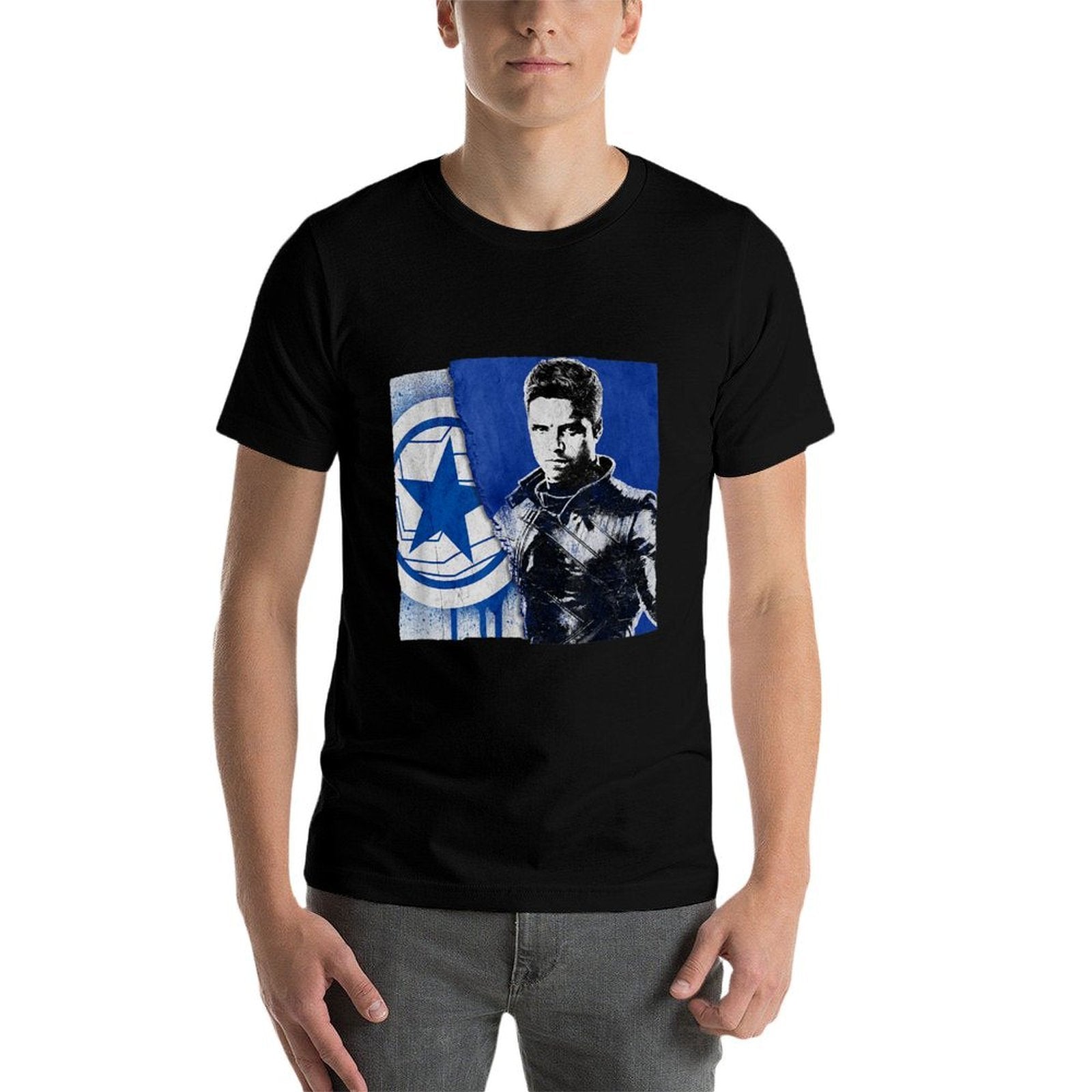 Marvel The Falcon And The Winter Soldier Bucky Barnes  Cotton T-Shirt