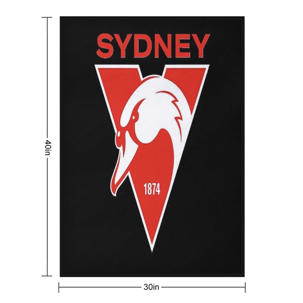 Sydney The Bloods Swans Haughty Swannies-Logo Wrinkle-free Throw Blanket
