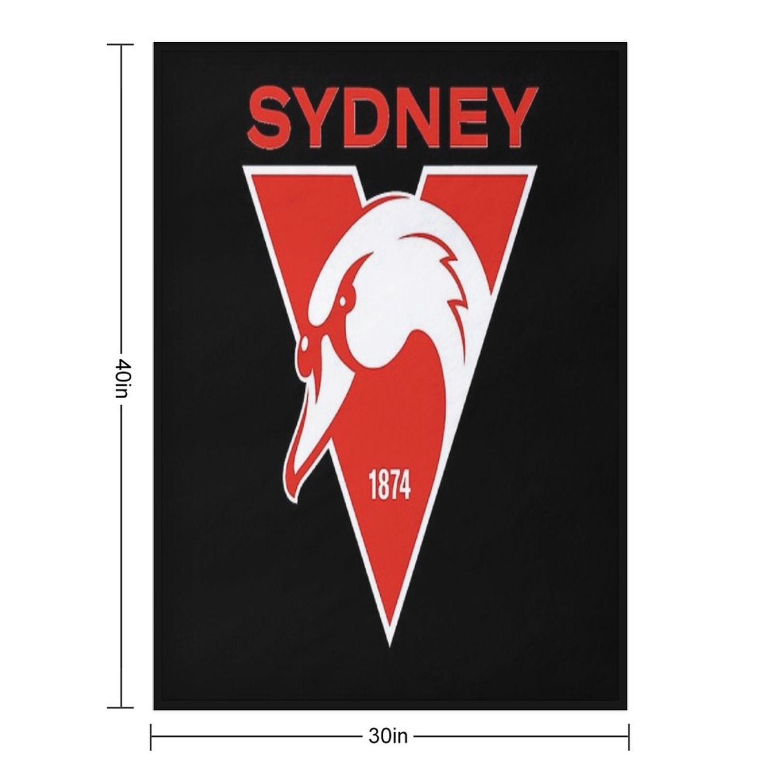 Sydney The Bloods Swans Haughty Swannies-Logo Wrinkle-free Throw Blanket