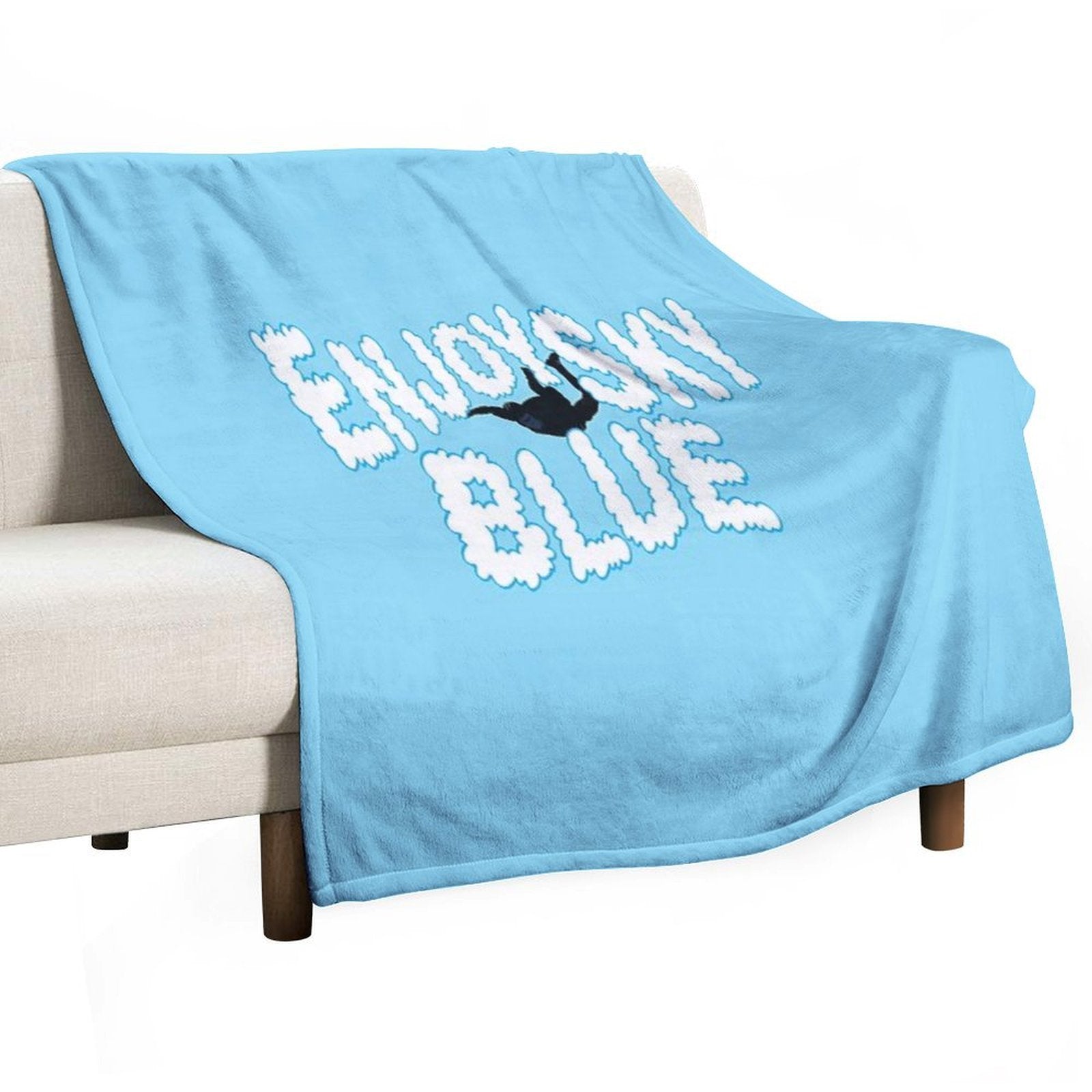 Enjoy Sky Blue Durable Throw Blanket