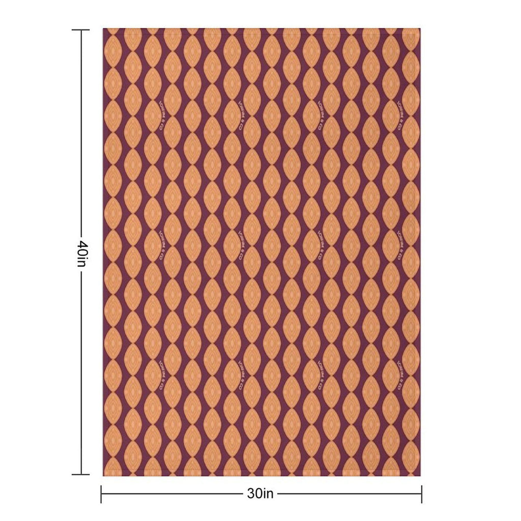 Atomic Blooms - Orange Maroon All-season Throw Blanket