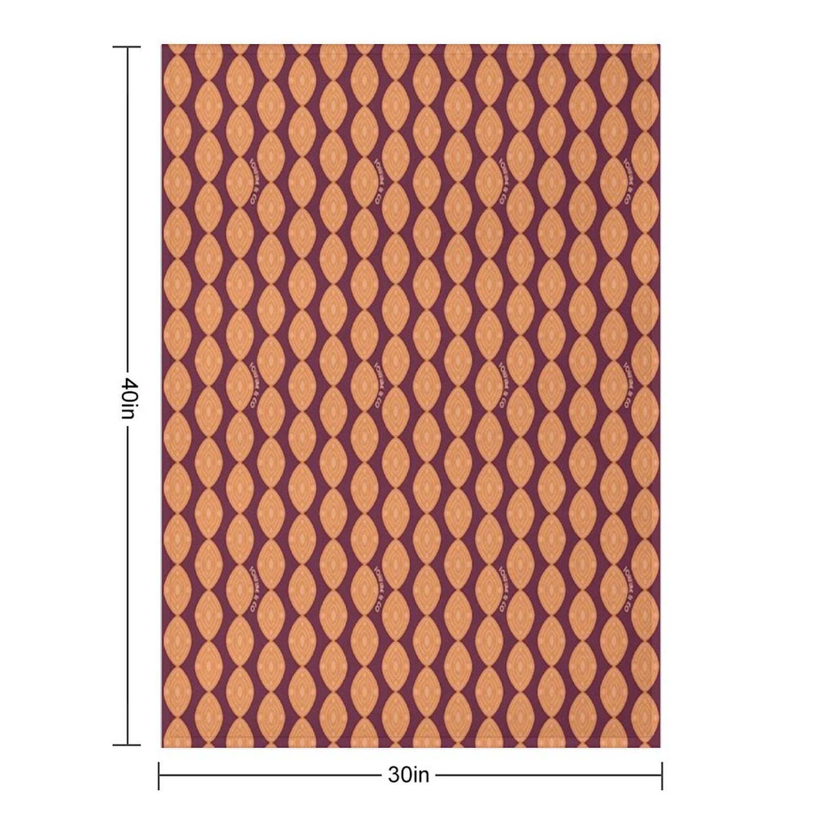 Atomic Blooms - Orange Maroon All-season Throw Blanket