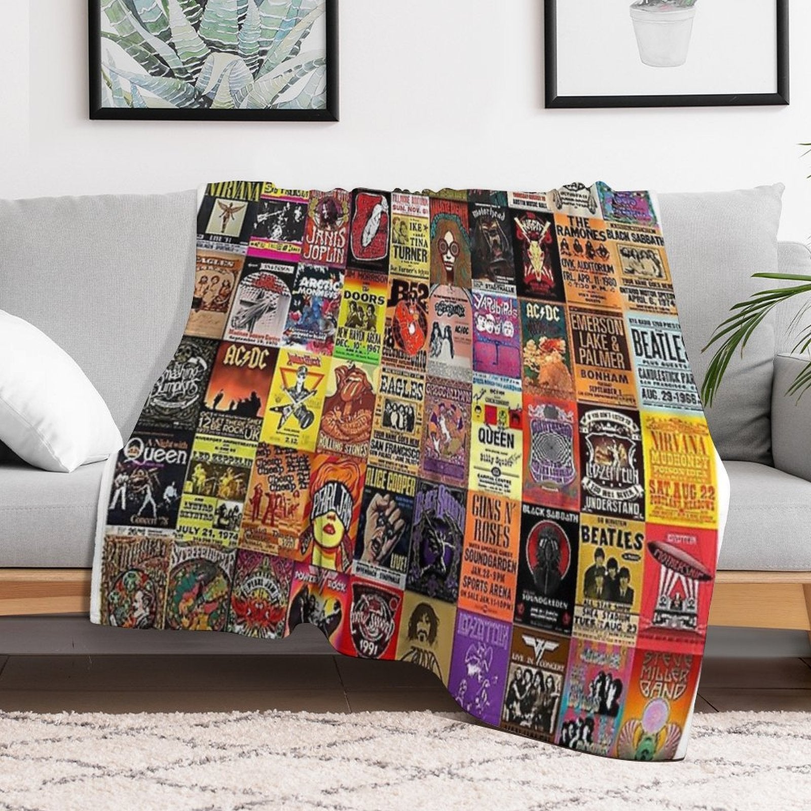 Rock Collage Quick-dry Throw Blanket