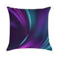 Purple Teal Swirl Soft Durable Construction Throw Pillow