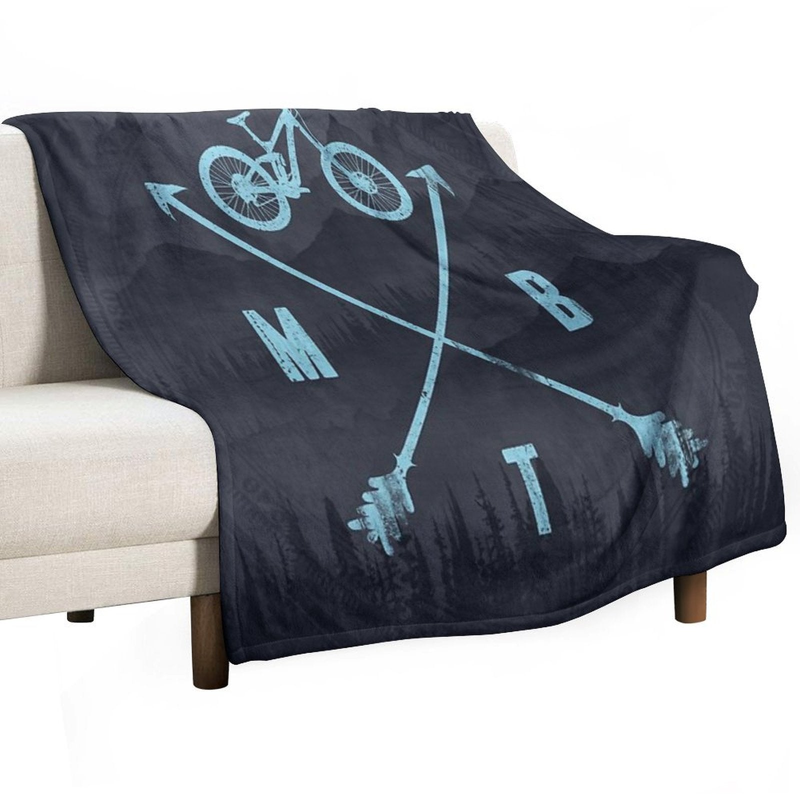 Downhill MTB Compact Throw Blanket
