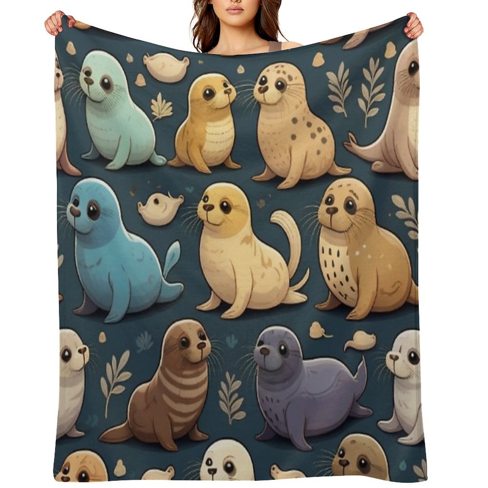 Seals Anti-pilling Throw Blanket