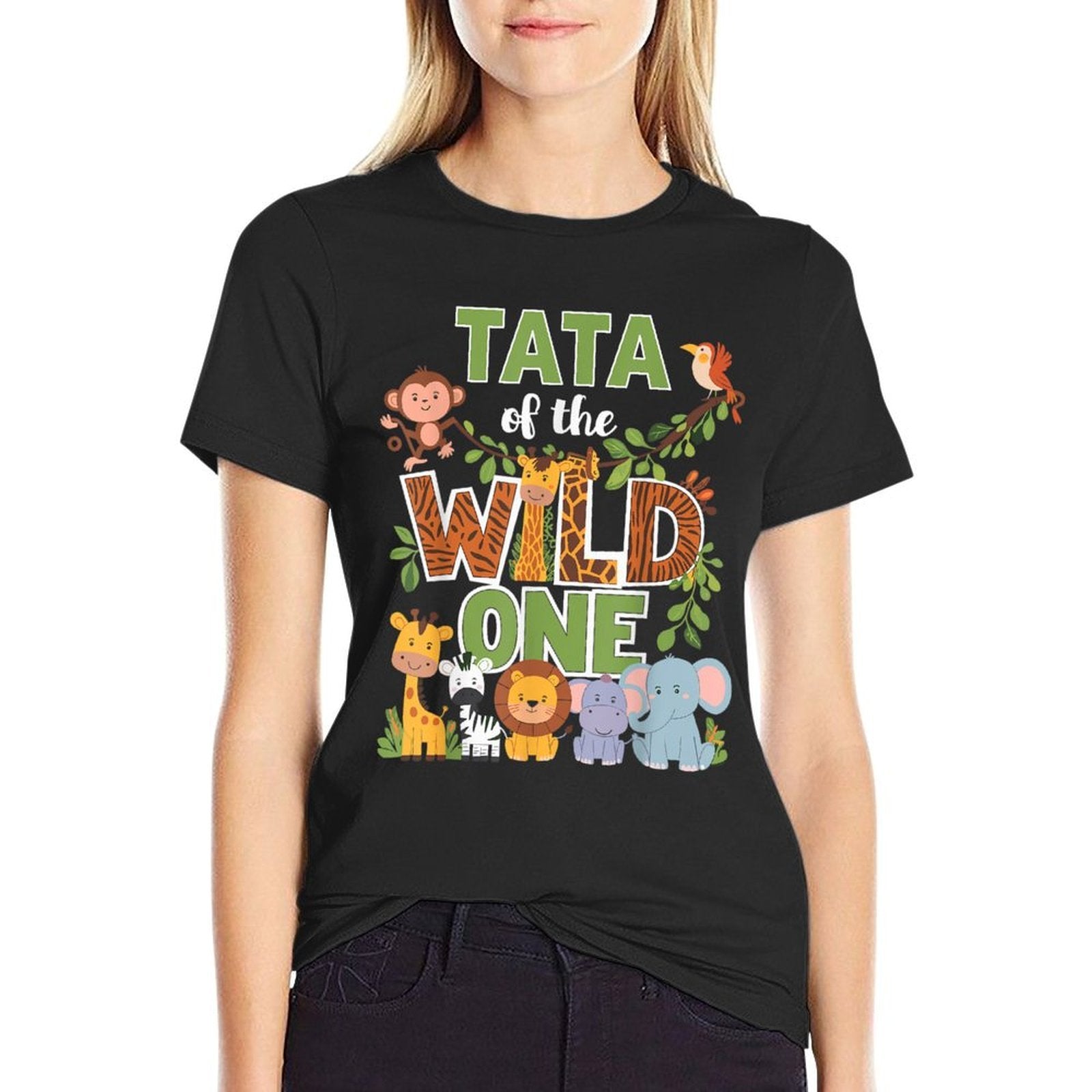 Tata Of The Wild One 1st Birthday Safari Dad  Polyester Blend T-Shirt
