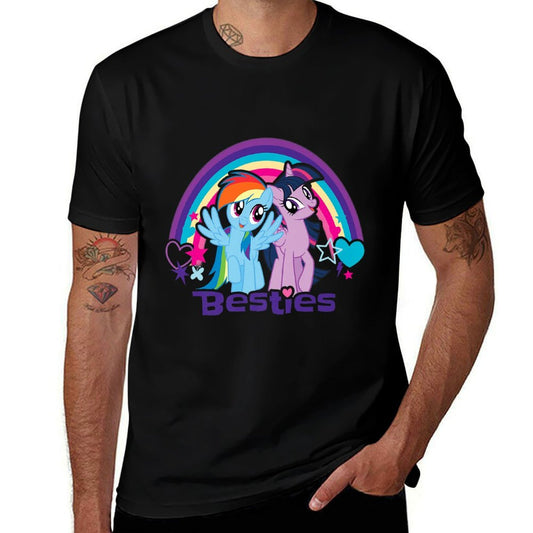 Twilight Sparkle Rainbow Dash Besties Premium  Stretchy T-Shirt
