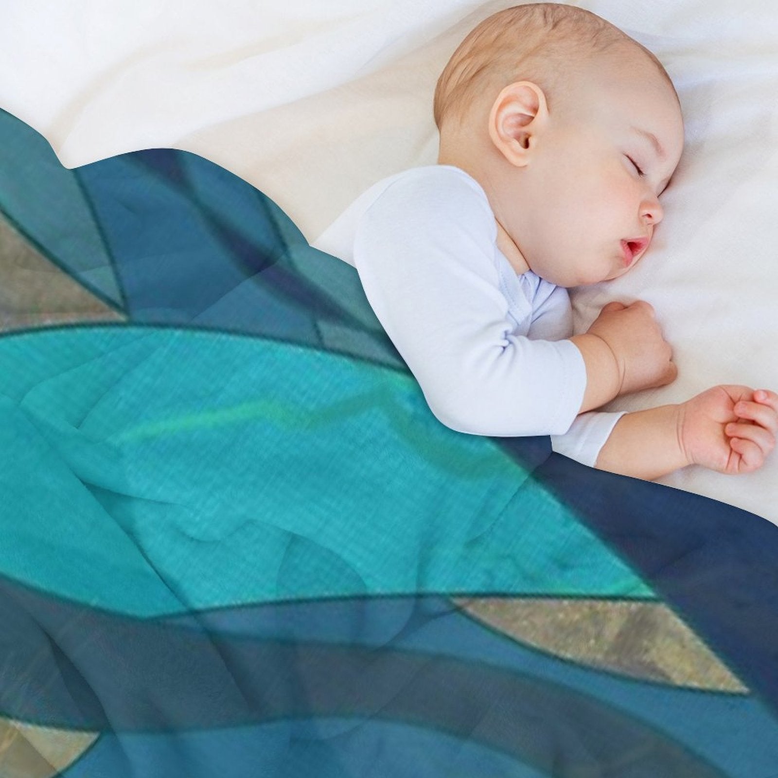 Magical Fantasy Ocean Scene for Wild Open Water Swimming, Deep Sea Divers.  Caroline Laursen Original Shrink-resistant Throw Blanket