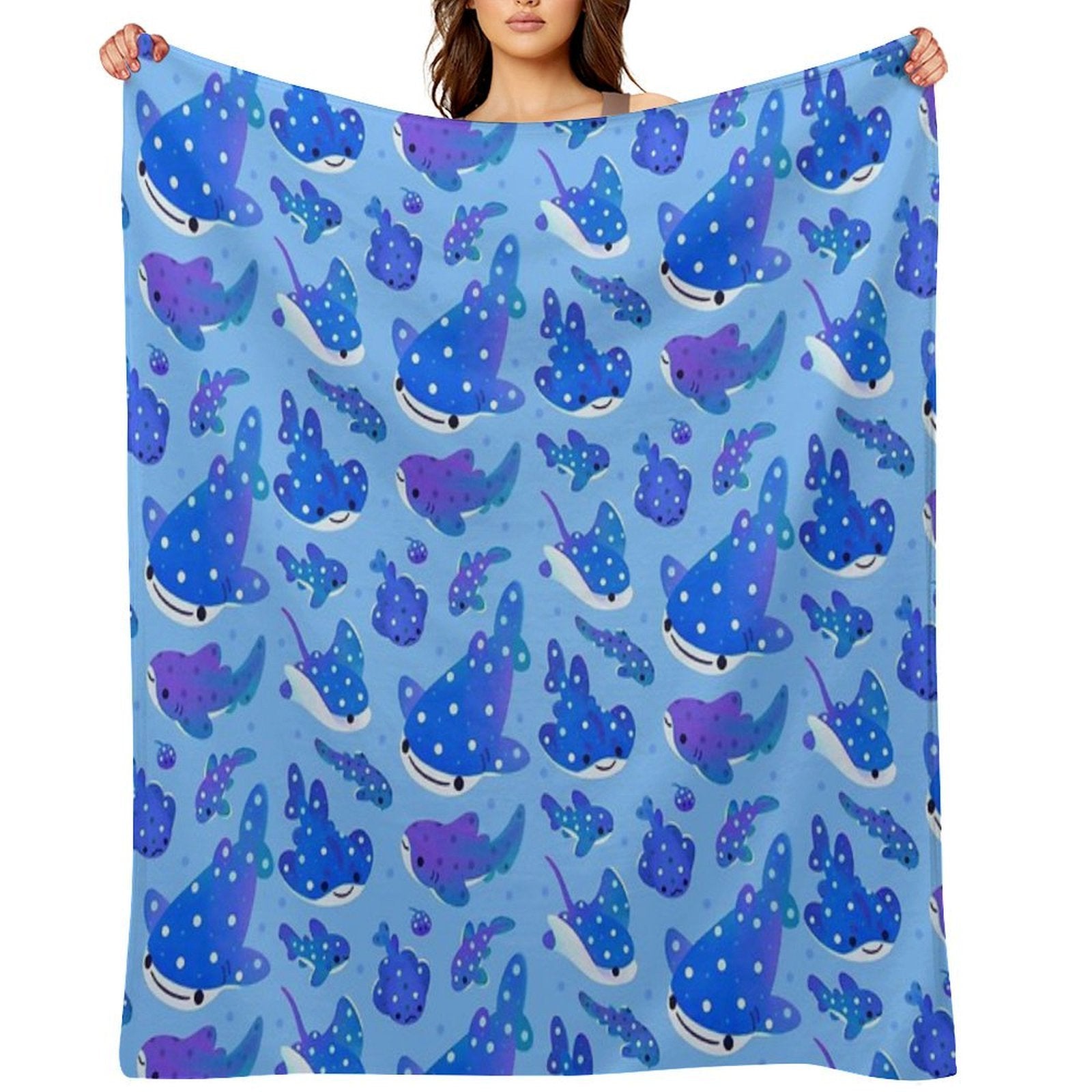 Polka Dot Shark Comfort Throw Blanket