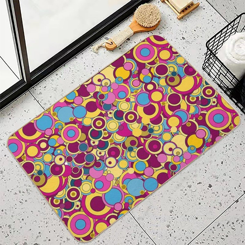 Peter Max Bubbles  Toxin-Free Bath Mat