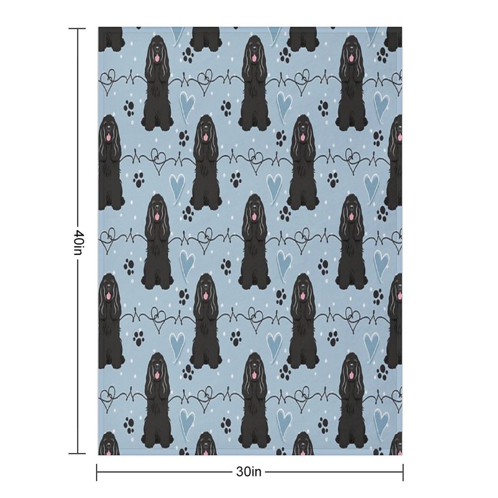 Love Black Cocker Spaniel Wrinkle-free Throw Blanket