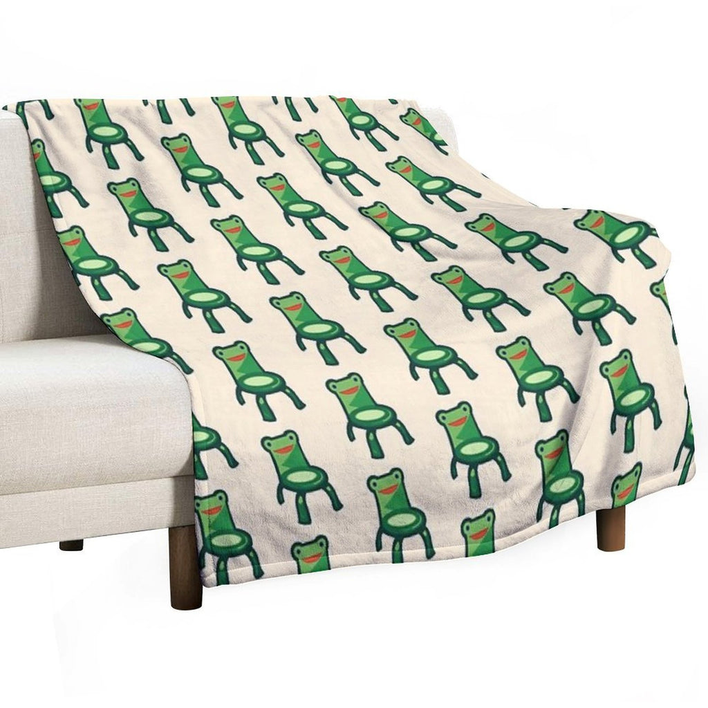 Froggy Chair Velvety-soft Throw Blanket
