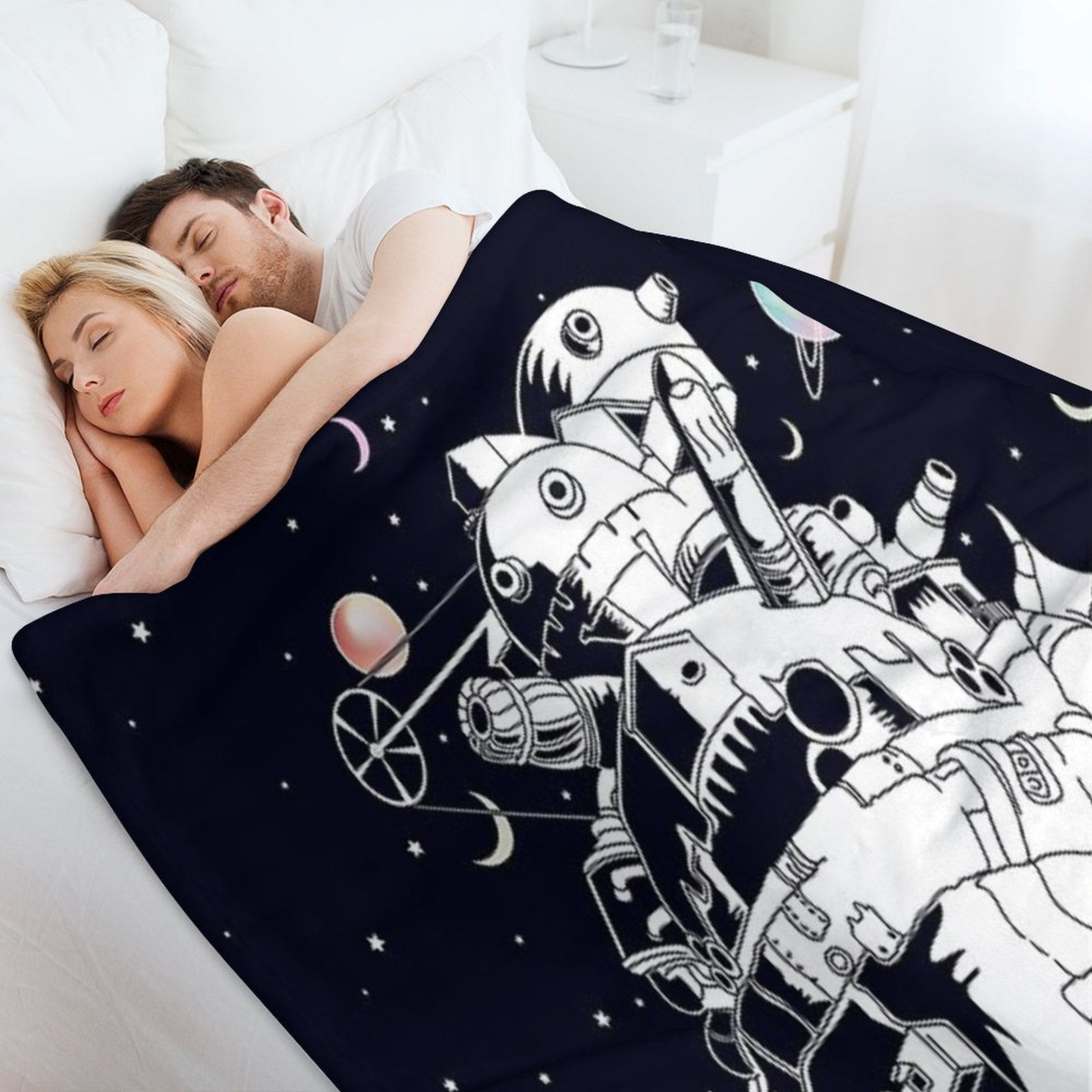 Castle in A Starry Night All-season Throw Blanket