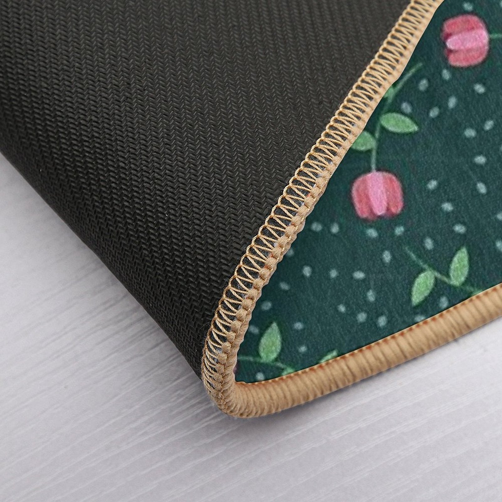 Roses in Circles  High-Traffic Bath Mat