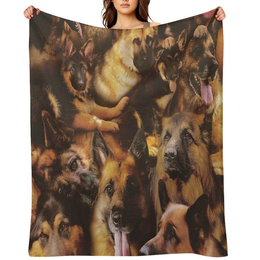 German Shepherds Sustainable Throw Blanket