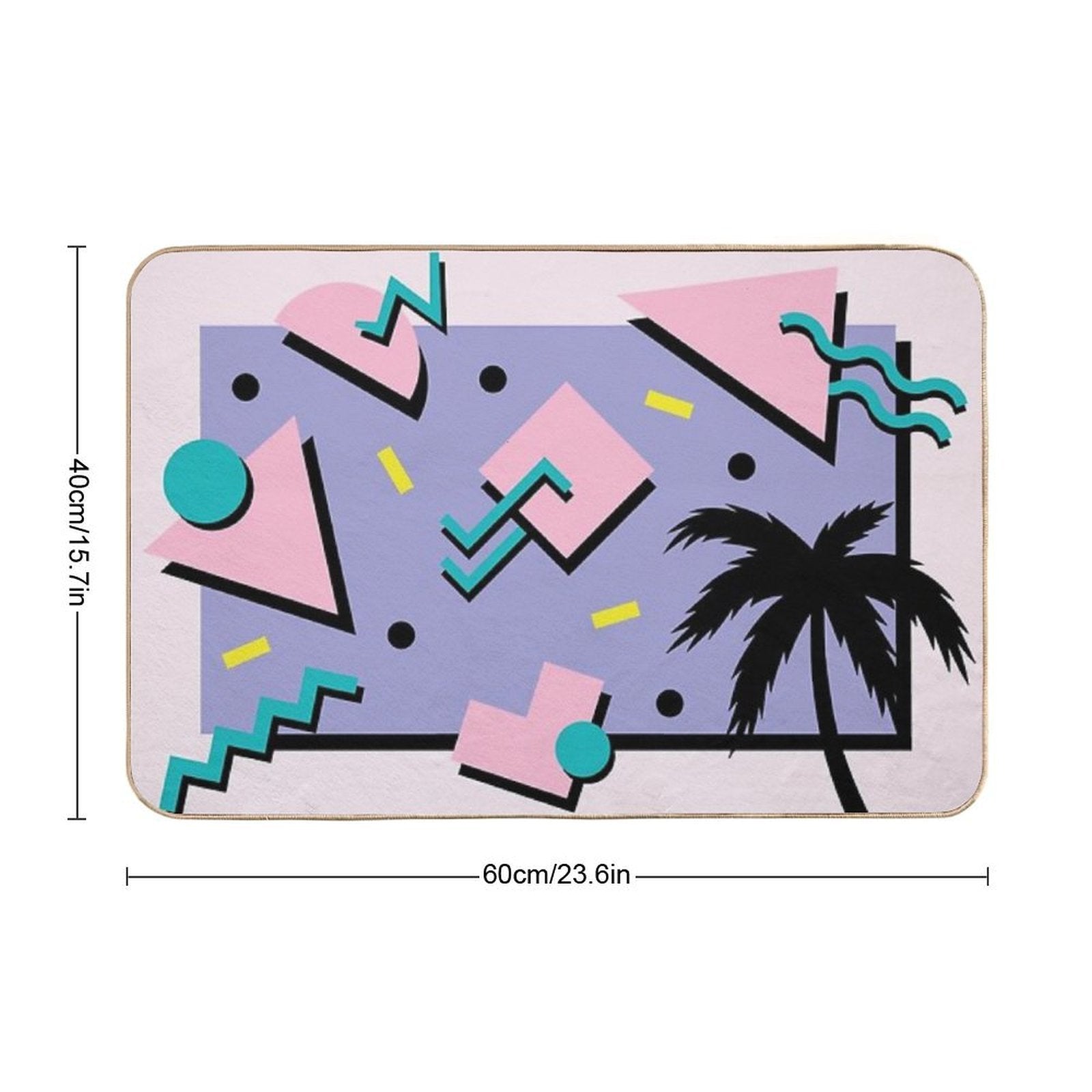 Memphis Pattern 22 - Retro 90s  80s  Eco-Friendly Bath Mat