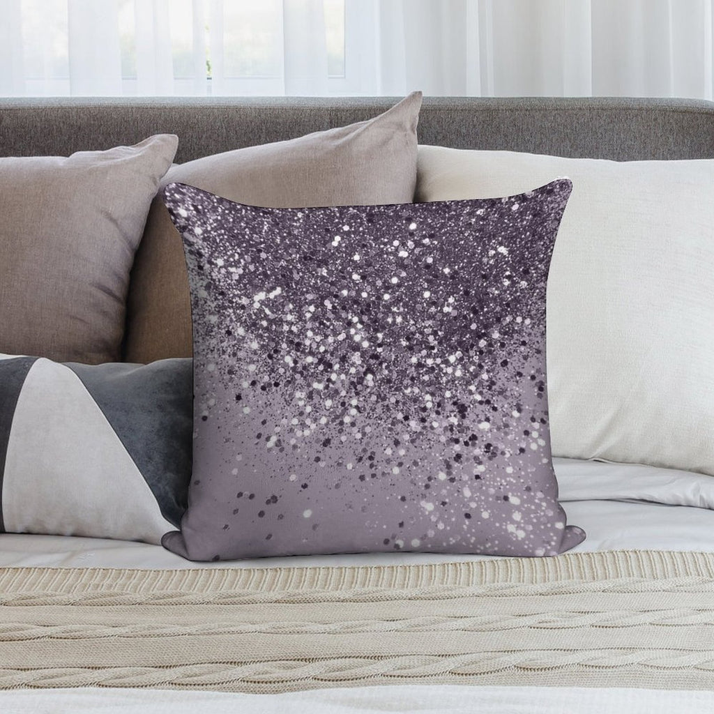 Lavender Lady Glam #2 (Photo of Glitter Only - Not Reflective) Soft Fade-Resistant Throw Pillow