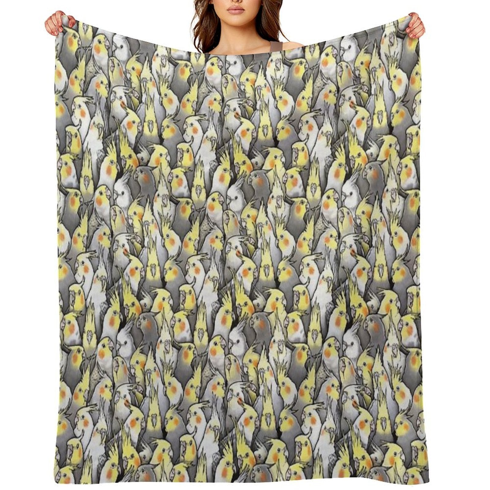 Cockatiels Galore Compact Throw Blanket