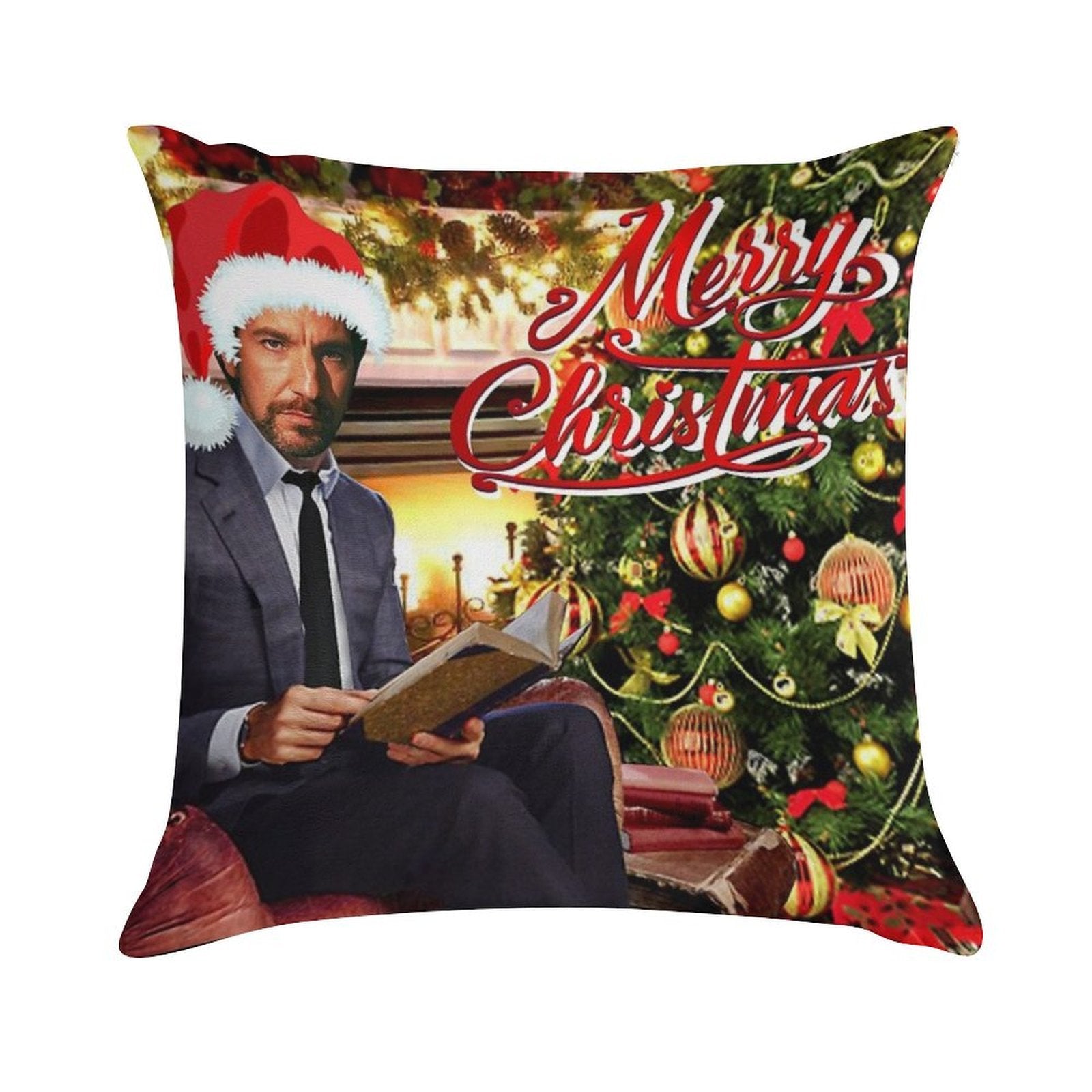 Die Hard Hans Gruber Merry Christmas Soft Bedroom Essential Throw Pillow